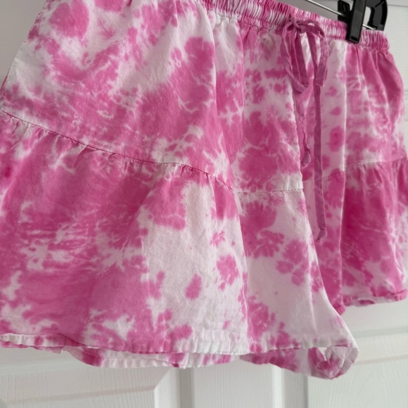 STARK X Pink Tie Dye Cotton Drawstring Shorts M - Picture 7 of 11